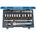 Gedore 1/2" Drive Socket Set, Metric, 27 pcs 19 IMU-10